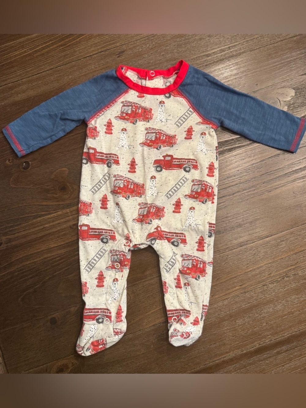 Mud Pie Firetruck Footie